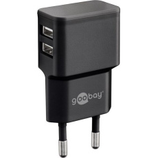 goobay Napájecí a nabíjecí adaptér 230V na 2x USB, max.2,4A, černý goobay Napájecí a nabíjecí adaptér 230V na 2x USB, max.2,4A, černý