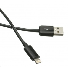 Kabel C-TECH USB 2.0 Lightning (IP5 a vyšší) nabíjecí a synchronizační kabel, 2m, černý Kabel C-TECH USB 2.0 Lightning (IP5 a vyšší) nabíjecí a synchronizační kabel, 2m, černý