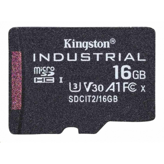 Kingston MicroSDHC karta 16GB Industrial C10 A1 pSLC Card Single Pack