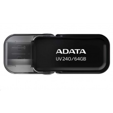 ADATA Flash Disk 64GB UV240, USB 2.0 Dash Drive, černá