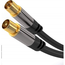 PREMIUMCORD propojovací kabel, anténní, M/F 75Ohm (135dB) 4x stíněný 5m PREMIUMCORD propojovací kabel, anténní, M/F 75Ohm (135dB) 4x stíněný 5m
