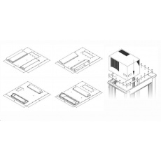 TRITON montážní redukce ke klimatizaci X1 a X2 do hloubky rozvaděče 600 x 800 mm, černá TRITON montážní redukce ke klimatizaci X1 a X2 do hloubky rozvaděče 600 x 800 mm, černá