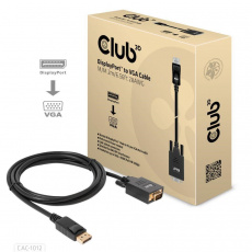 Club3D kabel DP na VGA, M/M, 2m, 28 AWG