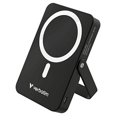 VERBATIM Powerbanka Charge 'n' Go, Magnetická, 10000 mAh, USB-C, Stojánek, Černá VERBATIM Powerbanka Charge 'n' Go, Magnetická, 10000 mAh, USB-C, Stojánek, Černá