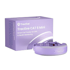 Tractive CAT 6 Mini – chytrý GPS lokátor pro kočky a monitor zdraví s integrovaným obojkem - levandulový Tractive CAT 6 Mini – chytrý GPS lokátor pro kočky a monitor zdraví s integrovaným obojkem - levandulový