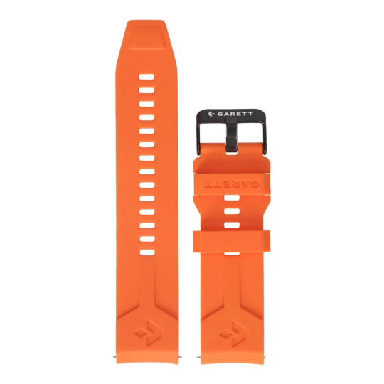 Garett řemínek 22 mm, oranžový silikonový