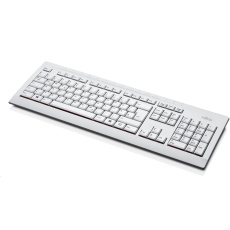 FUJITSU Klávesnice KB521 USB CZ SK + 12 multimedia keys - postříkání odolná - marble grey - bílá FUJITSU Klávesnice KB521 USB CZ SK + 12 multimedia keys - postříkání odolná - marble grey - bílá