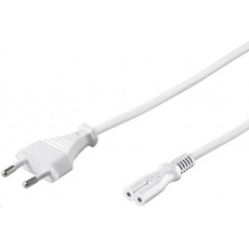 PREMIUMCORD Kabel síťový 230V k magnetofonu 3m bílý PREMIUMCORD Kabel síťový 230V k magnetofonu 3m bílý