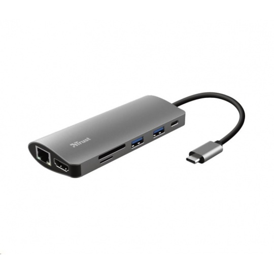 TRUST dokovací stanice DALYX, 7-in-1, USB-C, HDMI, 2x USB 1x USB-C, RJ-45 LAN