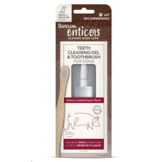 TROP Enticers cistici gel na zuby & zubni kartacek pro S/M psy - Hickory Smoked Bacon 59ml TROP Enticers cistici gel na zuby & zubni kartacek pro S/M psy - Hickory Smoked Bacon 59ml