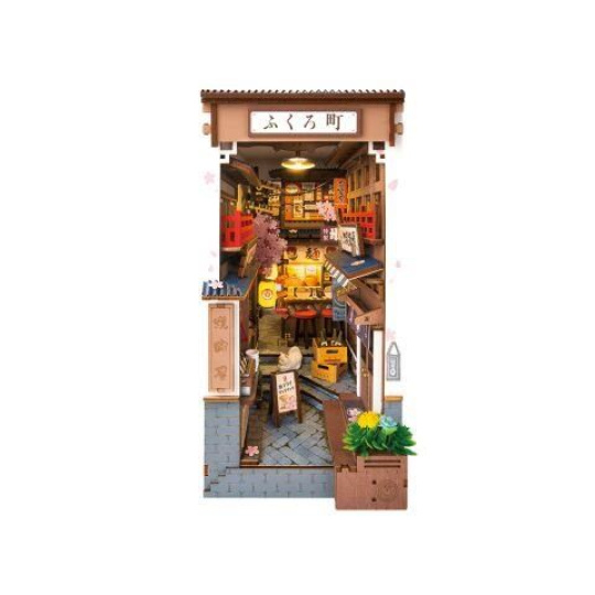 RoboTime 3D skládačka Zarážka na knihy Sakurová ulička s vínem RoboTime 3D skládačka Zarážka na knihy Sakurová ulička s vínem