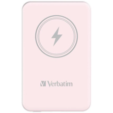 VERBATIM Powerbanka Charge 'n' Go, Magnetická, 5000 mAh, USB-C, Růžová