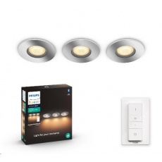 PHILIPS Adore Zapuštěné bodové svítidlo, Hue White ambiance, 230V,set 3x5W GU10, Chrom (3417611P6)