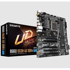 BAZAR - GIGABYTE MB Sc LGA1700 B660 DS3H AX DDR4, Intel B660, 4xDDR4, 1xDP, 1xHDMI, WI-FI - Po opravě (Bez příšlušenství
