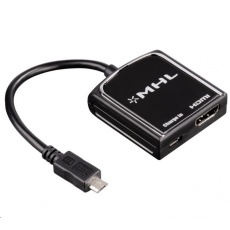 Hama MHL adaptér (micro USB vidlice – HDMI zásuvka), aktivní Hama MHL adaptér (micro USB vidlice – HDMI zásuvka), aktivní