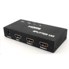 PREMIUMCORD HDMI splitter 1-2 porty kovový s napájením, 4K, FULL HD, 3D