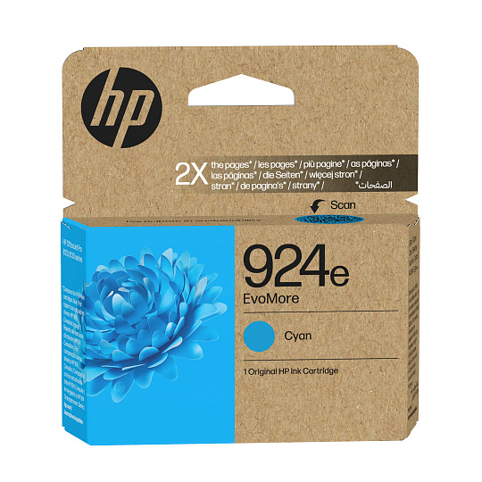 HP 924e EvoMore Cyan Original Ink Cartridge (800 pages) HP 924e EvoMore Cyan Original Ink Cartridge (800 pages)