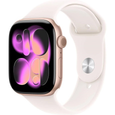 Apple Watch Series 11 GPS + Cellular 42mm Rose Gold Aluminium Case with Light Blush Sport Band - S/M