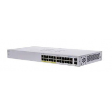 Cisco switch CBS110-24PP, 24xGbE RJ45, 2xSFP (combo with 2 GbE), fanless, PoE, 100W - REFRESH