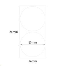 Niimbot štítky R 14x28mm 220ks WhiteRound B pro D11 a D110