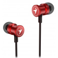 GENIUS sluchátka HS-M316 METALLIC RED, 4pin 3,5 mm jack, červená