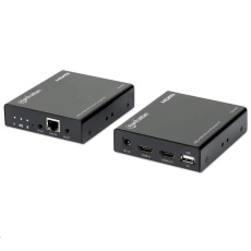 Manhattan prodlužovací sada, 1080p HDMI KVM over IP Extender Kit, černá Manhattan prodlužovací sada, 1080p HDMI KVM over IP Extender Kit, černá