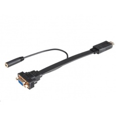 AKASA kabel HDMI na VGA, s audio kabelem, 20cm, černý AKASA kabel HDMI na VGA, s audio kabelem, 20cm, černý