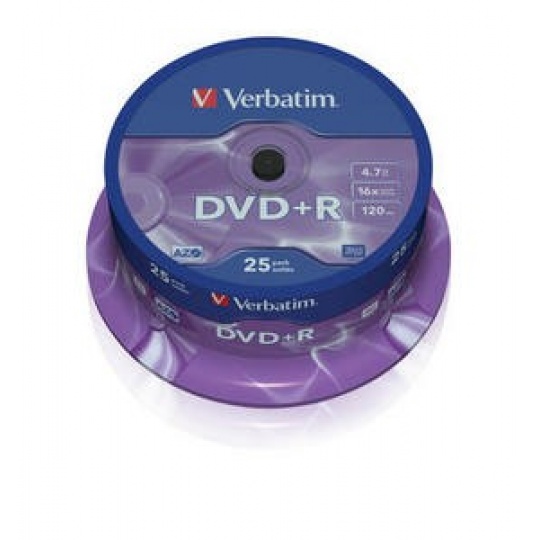 VERBATIM DVD+R(25-Pack)Spindle/General Retail/16x/4.7GB