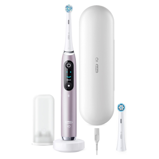 Oral-B iO Series 9N elektrický zubní kartáček, OLED displej, časovač, 7 režimů, AI, 3D, 3D model čištění, Rose Quartz Oral-B iO Series 9N elektrický zubní kartáček, OLED displej, časovač, 7 režimů, AI, 3D, 3D model čištění, Rose Quartz