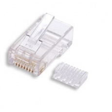 Konektor UTP RJ45 (8p8c), Cat6, 50µm, skládaný, drát - 100 ks