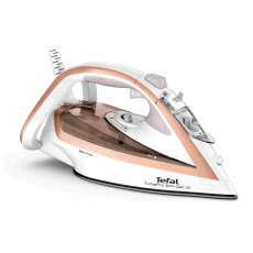 Tefal FV5697E1 TurboPro Anti-Calc napařovací žehlička, 3000 W, automatické vypínání, anti-drip, bílá a měděná