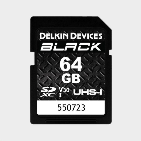 Delkin SDXC BLACK Rugged UHS-I R90/W90 (V30) 64GB