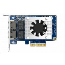 QNAP QXG-10G2TB Síťová rozšiřující karta (10GbE / 5GbE / 2,5GbE / 1GbE / 100MbE) sítě, dvouportová 10GbE pro NAS a PC QNAP QXG-10G2TB Síťová rozšiřující karta (10GbE / 5GbE / 2,5GbE / 1GbE / 100MbE) sítě, dvouportová 10GbE pro NAS a PC