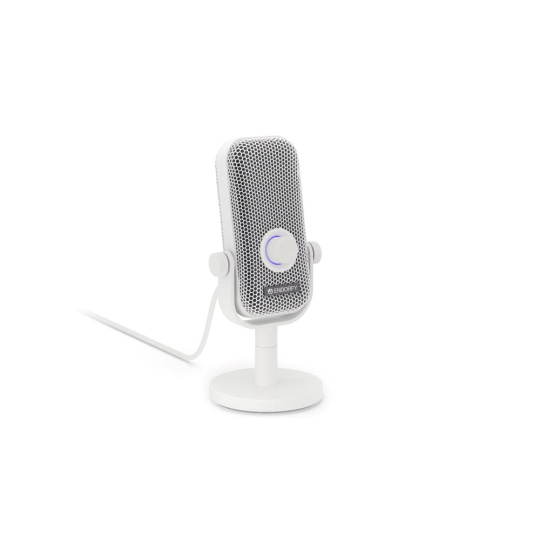 Endorfy mikrofon Solum Voice S, stojánek, pop-up filtr, RGB, USB-C, 3.5mm Jack, Bílá