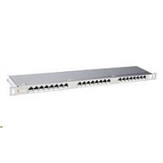 Solarix Patch panel 24xRJ45 CAT6 STP s vyvazovací lištou 0,5U SX24HD-6-STP-SL