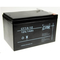 Baterie - CTM CT 12-14 (12V/14Ah - Faston 250), životnost 5let Baterie - CTM CT 12-14 (12V/14Ah - Faston 250), životnost 5let