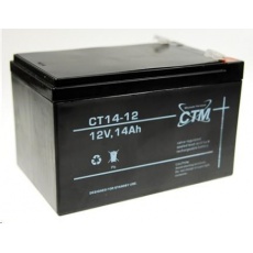 Baterie - CTM CT 12-14 (12V/14Ah - Faston 250), životnost 5let