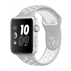 eses Silikonový řemínek 38mm/40mm S/M/L stříbrný/bílý pro Apple Watch eses Silikonový řemínek 38mm/40mm S/M/L stříbrný/bílý pro Apple Watch