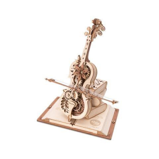 RoboTime 3D dřevěné mechanické puzzle Kouzelné violoncello (elektrický pohon) RoboTime 3D dřevěné mechanické puzzle Kouzelné violoncello (elektrický pohon)