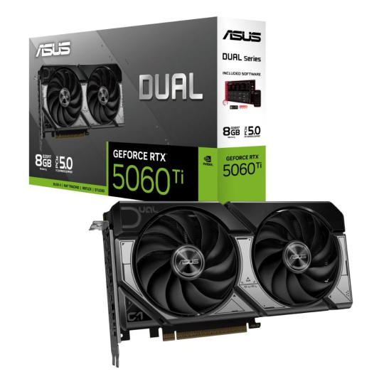 ASUS VGA NVIDIA GeForce RTX 5060 Ti DUAL 8G, 8GB GDDR7, 3xDP, 3xHDMI