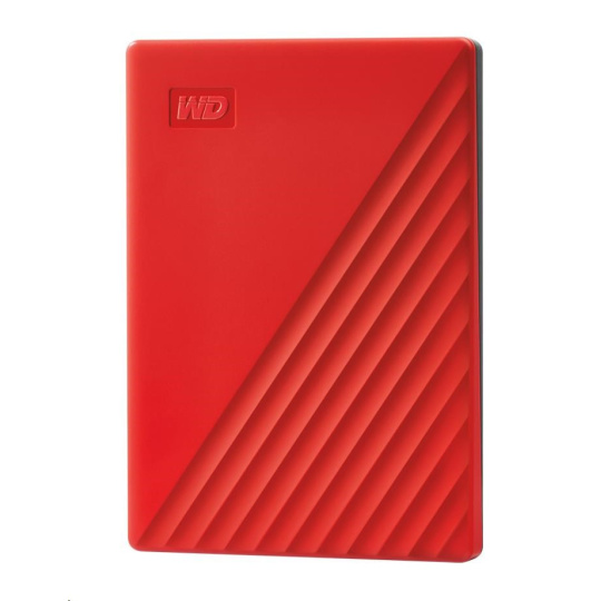 BAZAR - WD My Passport Portable 2TB, Externí HDD, USB 3.0, červená (Bez příšlušenství)