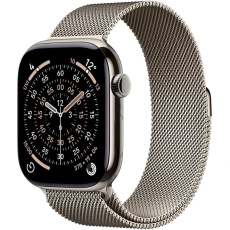 Apple Watch Series 11 GPS + Cellular 42mm Natural Titanium Case with Natural Milanese Loop