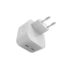 WG - Síťová nabíječka GaN 2x USB-C 35W, bílá